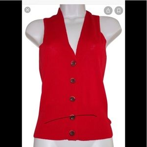 Diane von Furstenberg  red wool vest.